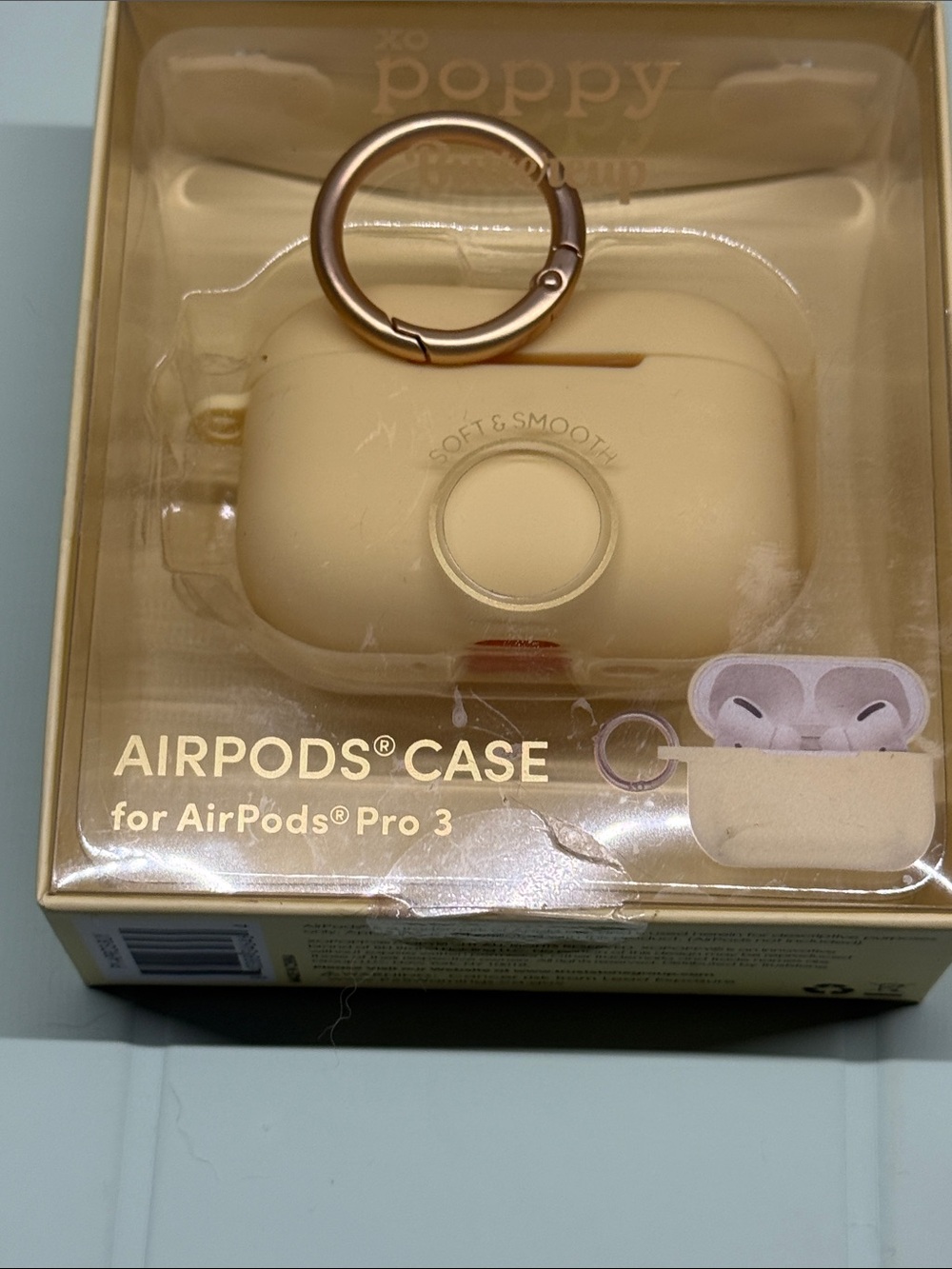 Poppy Soft-Touch AirPods Pro 3 Case with Keyring - Buttercup